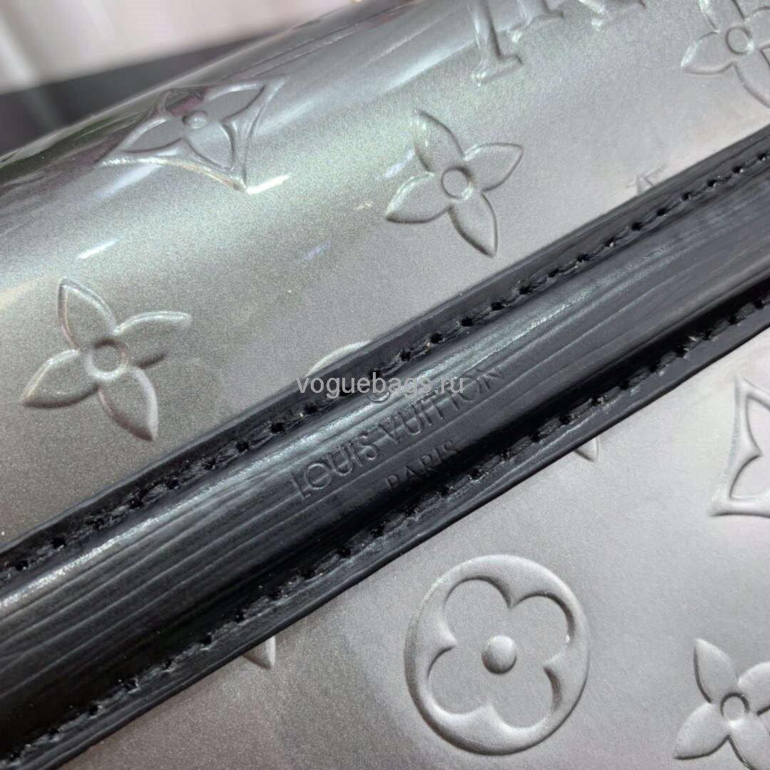 Louis Vuitton M90566 LV Wynwood Monogram Vernis Bag M90516 Silver and black