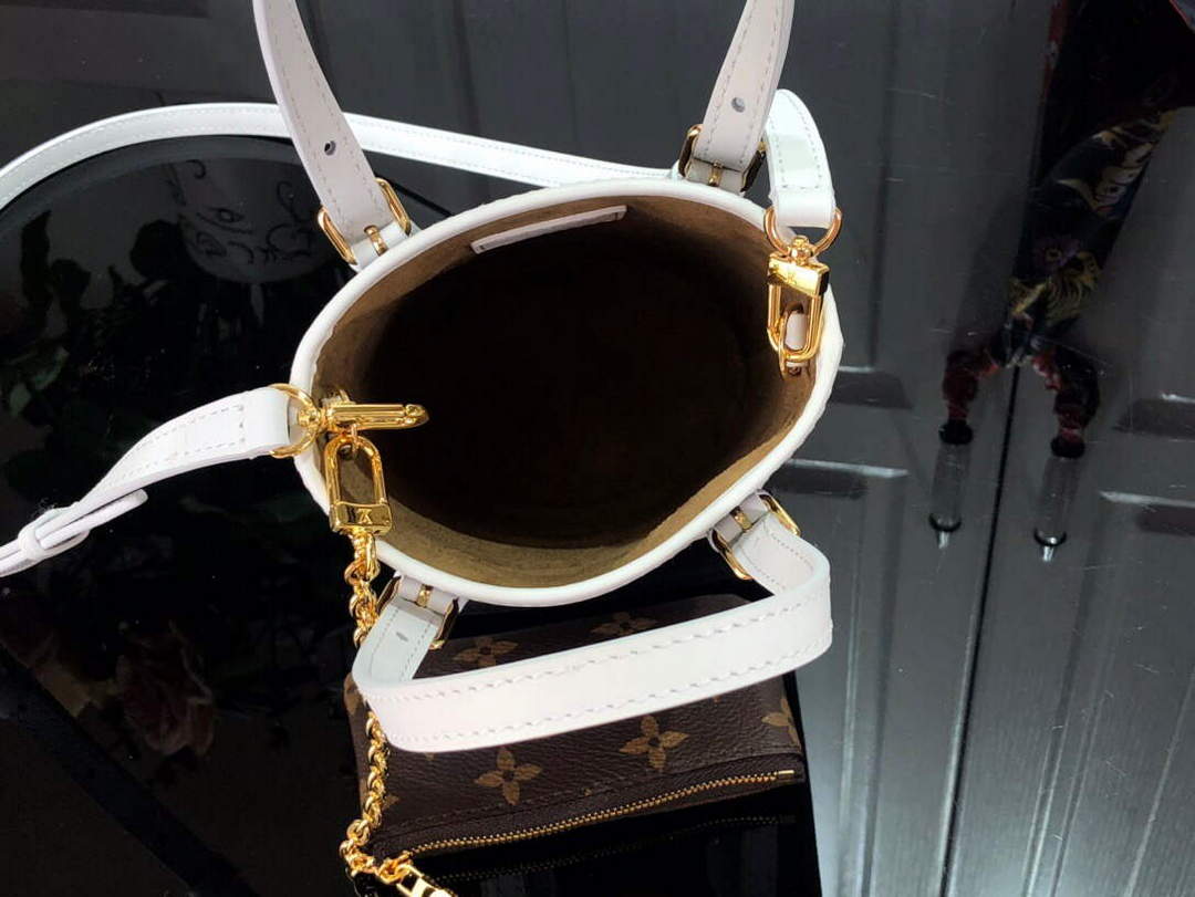 LV M81489 Louis Vuitton Nano Bucket Bag White