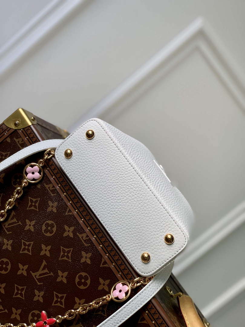 LV M22375 Louis Vuitton Capucines Mini Handbag White