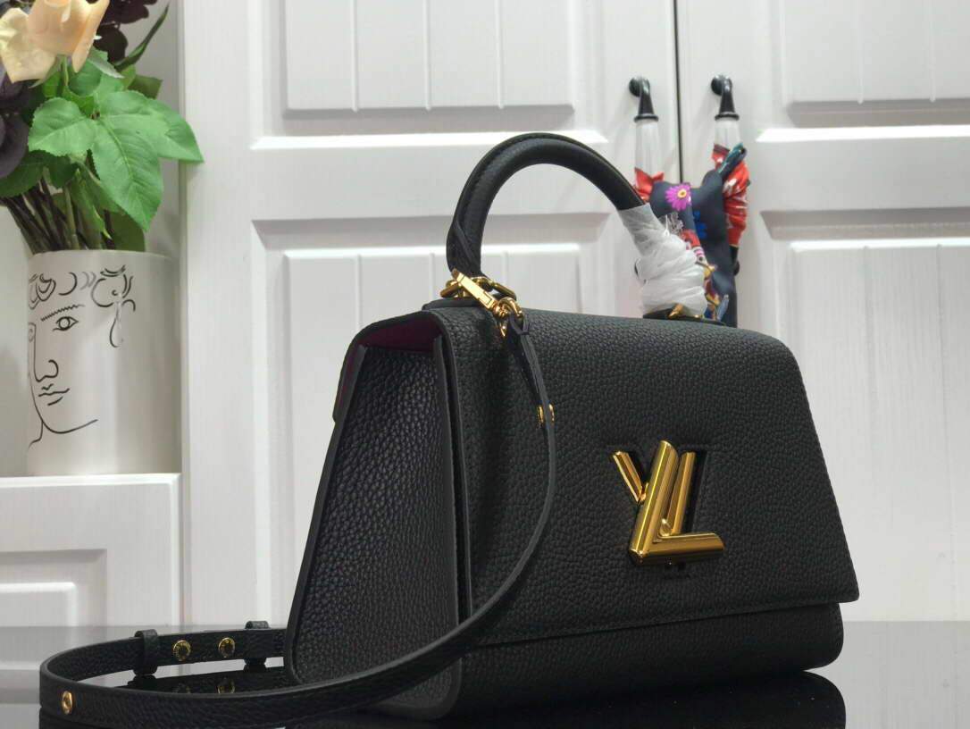 LV M57093 Louis Vuitton Twist one Handle PM M57214 Taurillon Leather Black