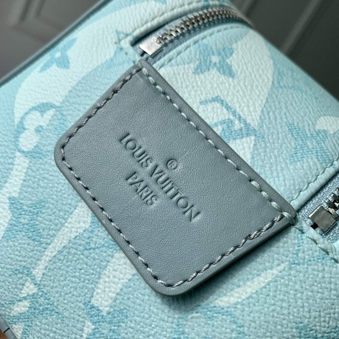 LV M82337 Louis Vuitton Dopp Kit Toiletry Bag Crystal Blue