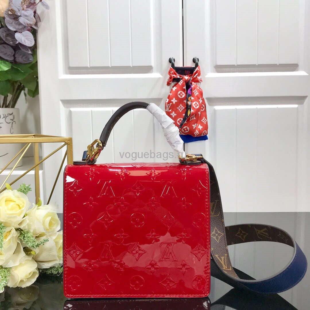 LV M90505 Louis Vuitton Spring Street Monogram Vernis Bag M90468 Red