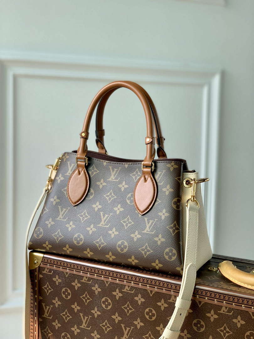 LV M46495 Louis Vuitton Op��ra BB Tote Bag Cr��me Beige