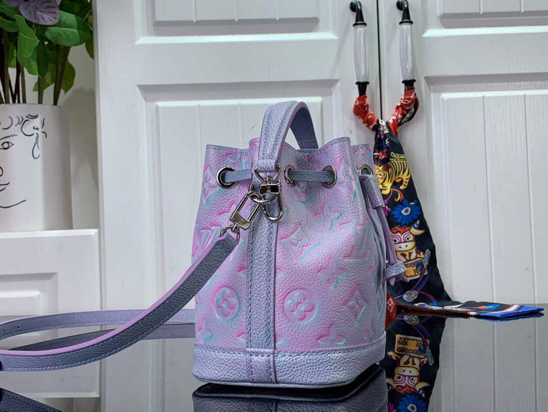 LV M81463 Louis Vuitton NANO NO Bucket Bag Lilas Purple
