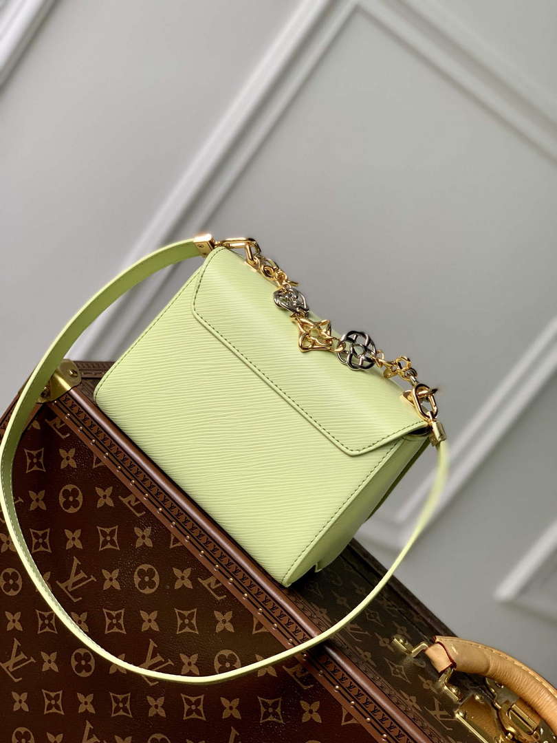 LV M22768 Louis Vuitton Twist PM Handbag Vert Noto Green