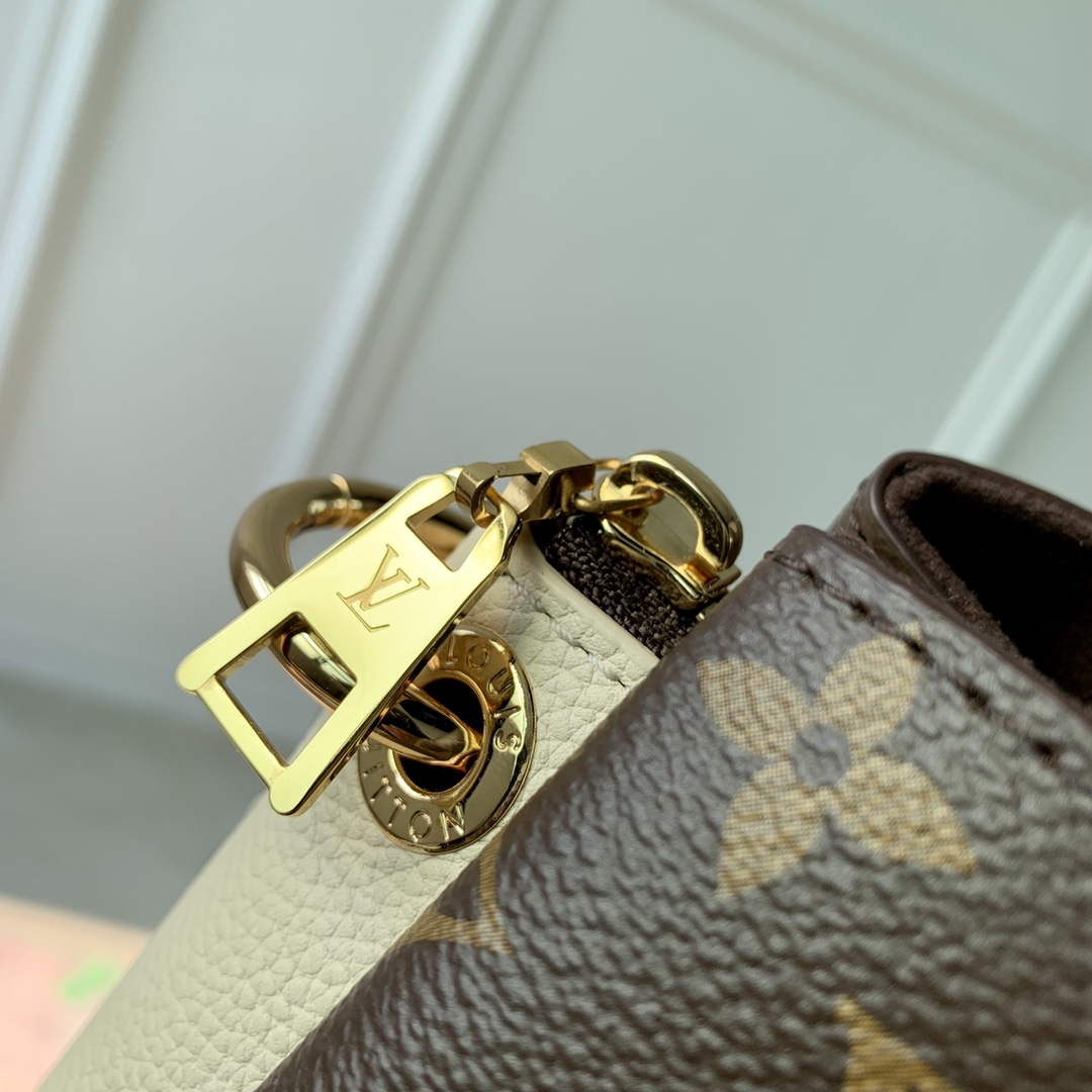 LV M46495 Louis Vuitton Op��ra BB Tote Bag Cr��me Beige