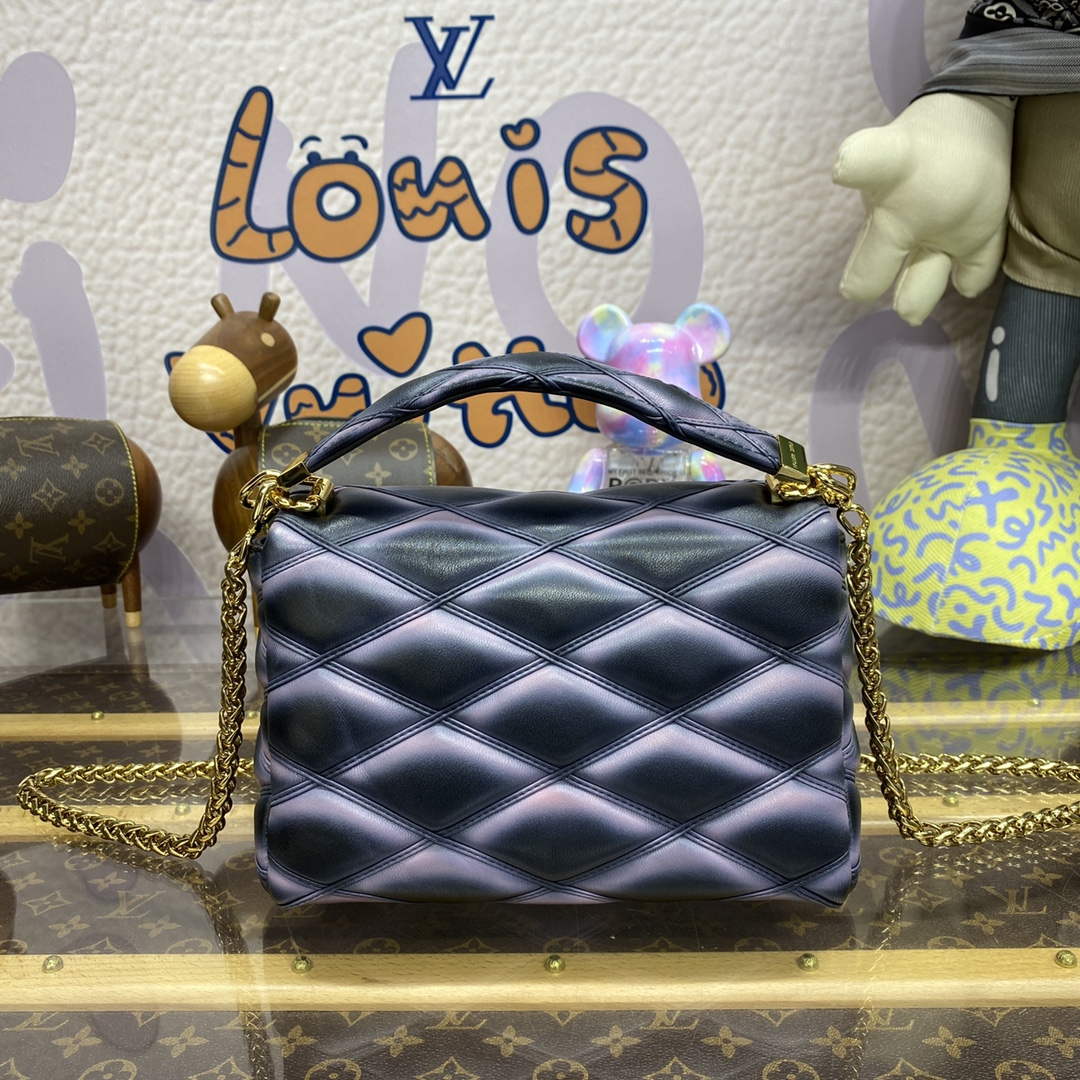 LV M23569 Louis Vuitton GO-14 MM Handbag Black/Pink