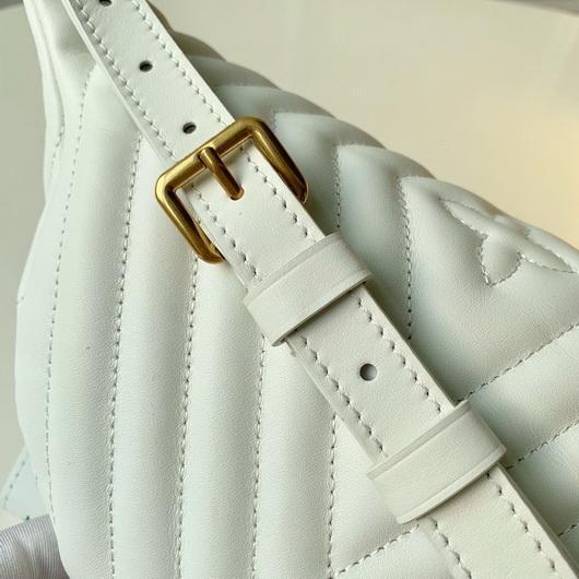 LV M55331 Louis Vuitton New Wave Leather Bumbag M53861 White