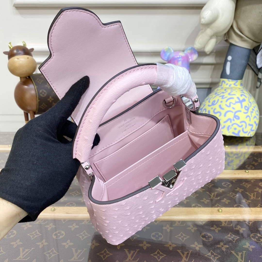 LV N81279 Louis Vuitton Capucines Mini Handbag Rose Calypso