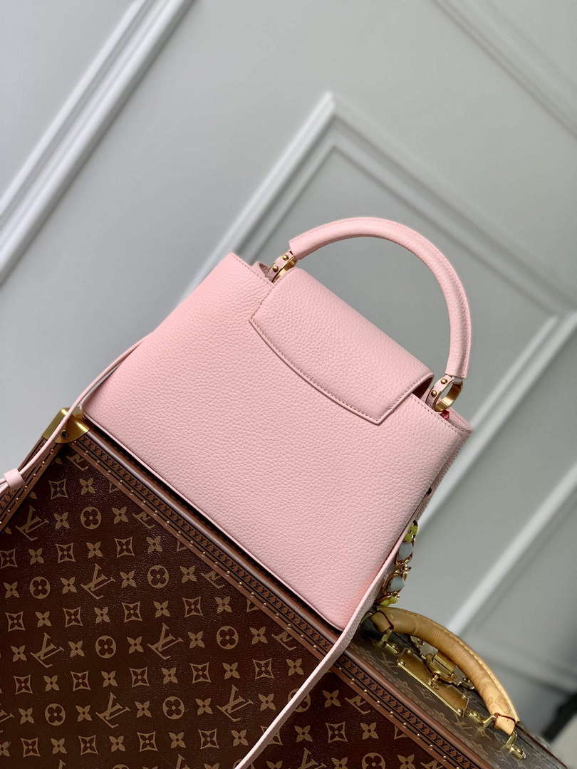LV M23363 Louis Vuitton Capucines MM Handbag Jasmine Pink