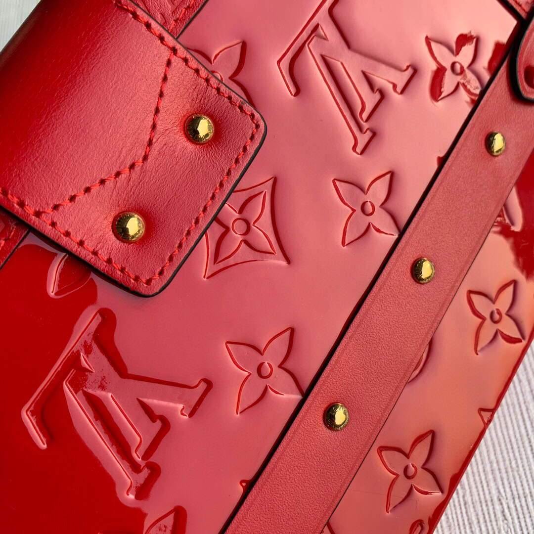LV M40273 Louis Vuitton Petite Malle Leather M54180 Red