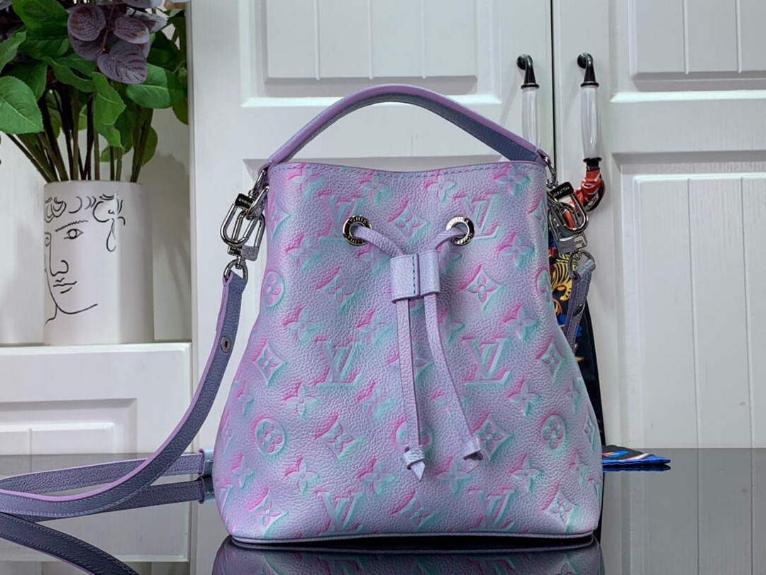 LV M46173 Louis Vuitton NONO BB Bucket Bag Lilas Purple