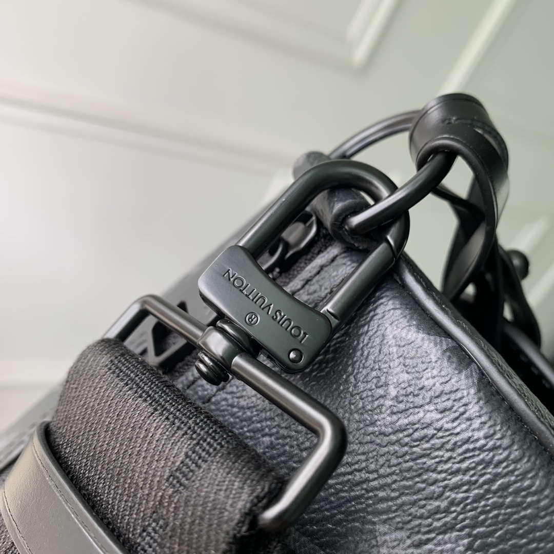 LV M46796 Louis Vuitton Soft Polochon PM Monogram Eclipse