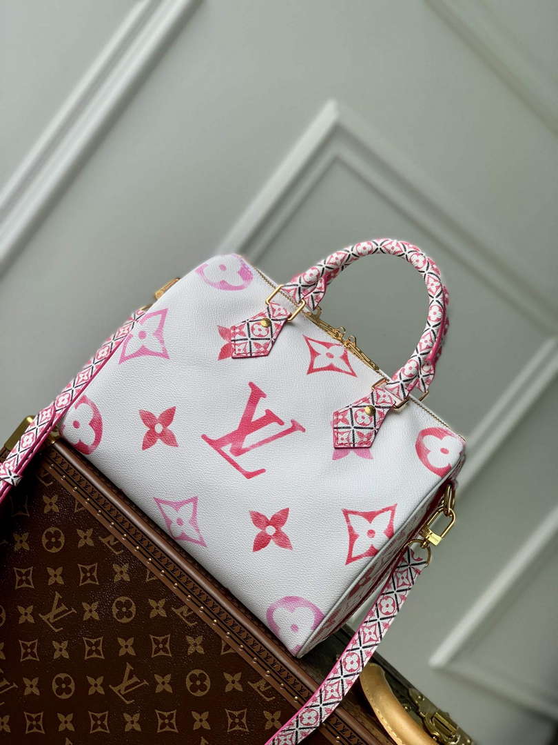 LV M23073 Louis Vuitton Speedy Bandouli��re 25 Handbag Pink