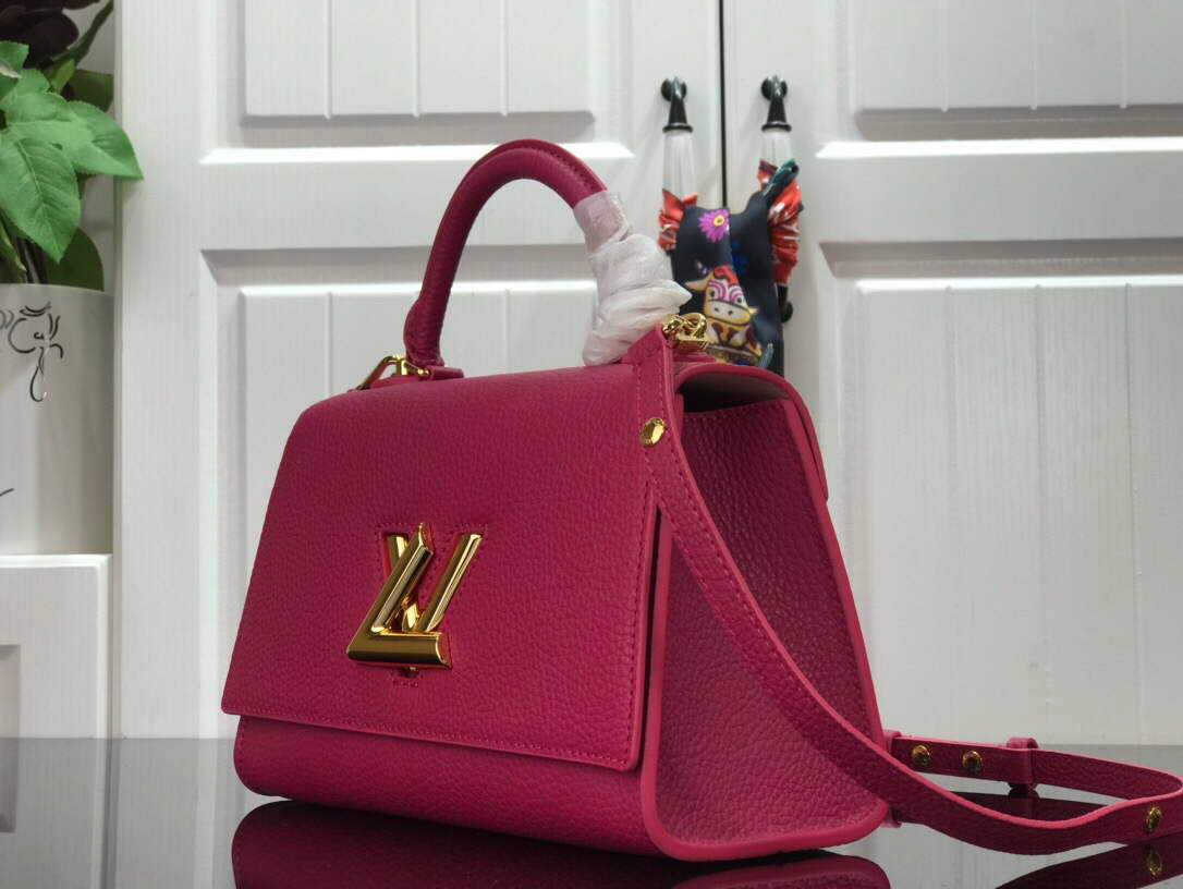 LV M57096 Louis Vuitton Twist one Handle PM M57093 Taurillon Leather Plum