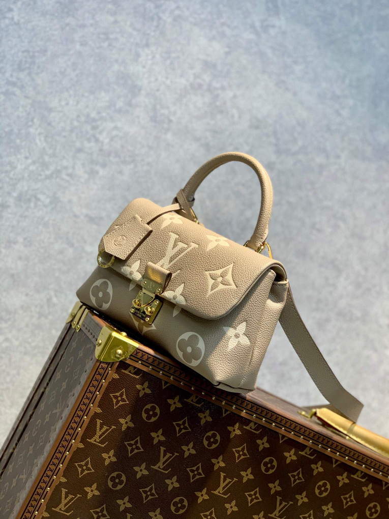 LV M46008 Louis Vuitton Madeleine BB Handbag Monogram Empreinte Leather