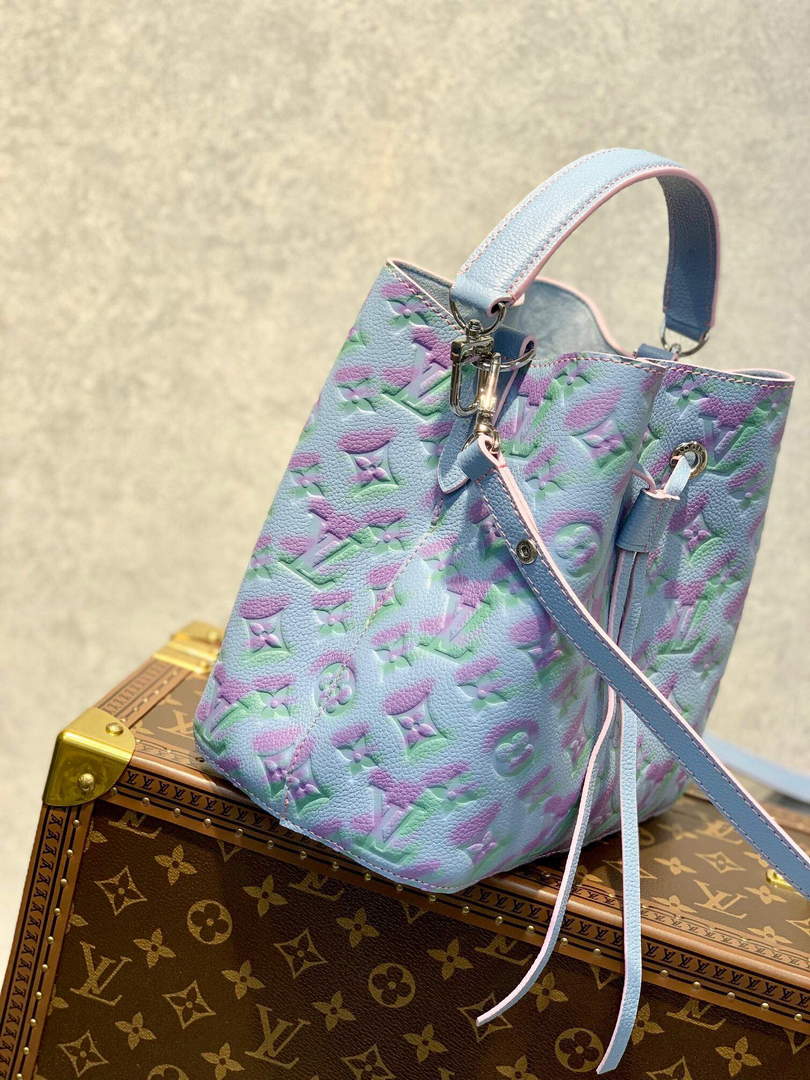 LV M46174 Louis Vuitton NONO BB Bucket Bag Blue