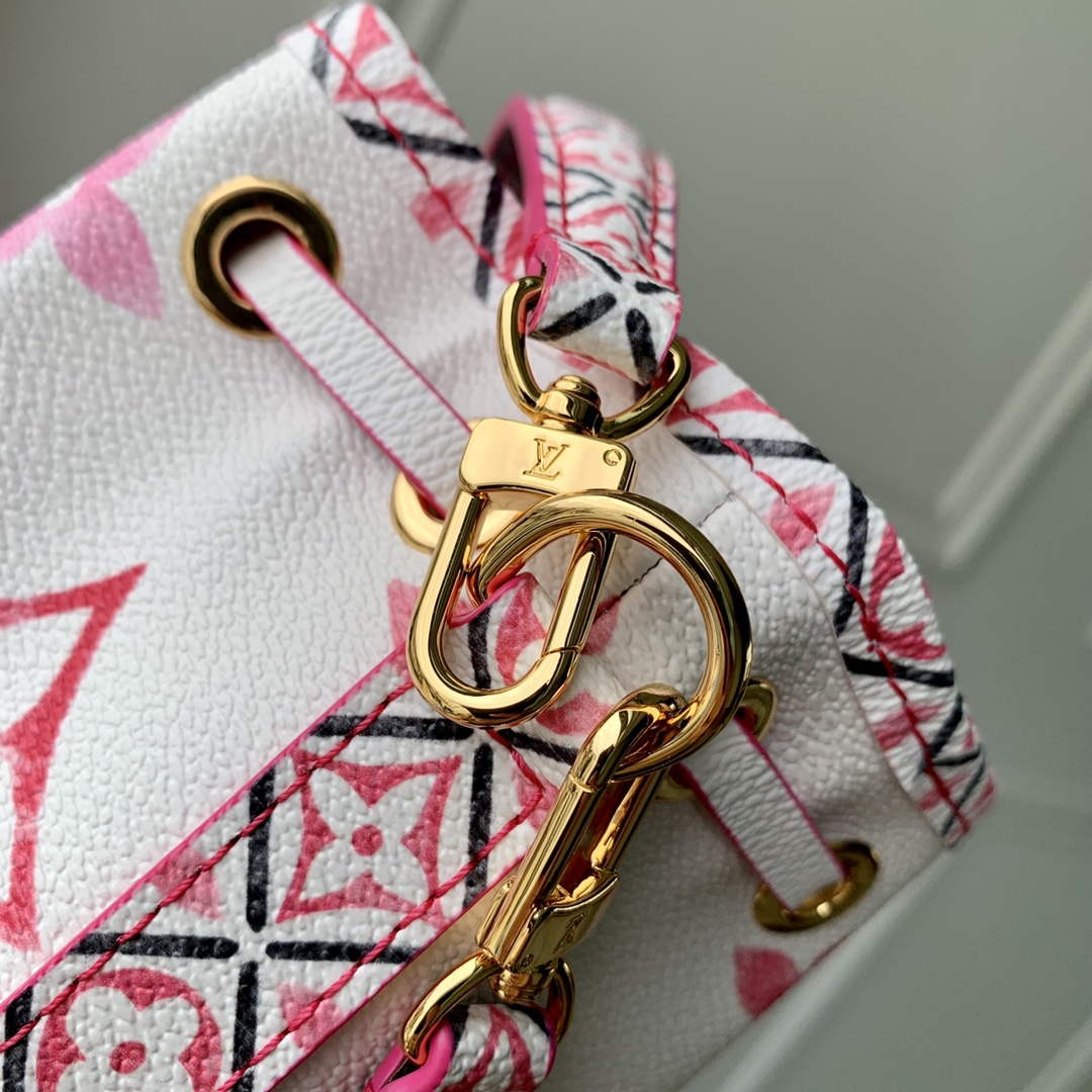 LV M82386 Louis Vuitton Nano No�� Bucket Bag Pink