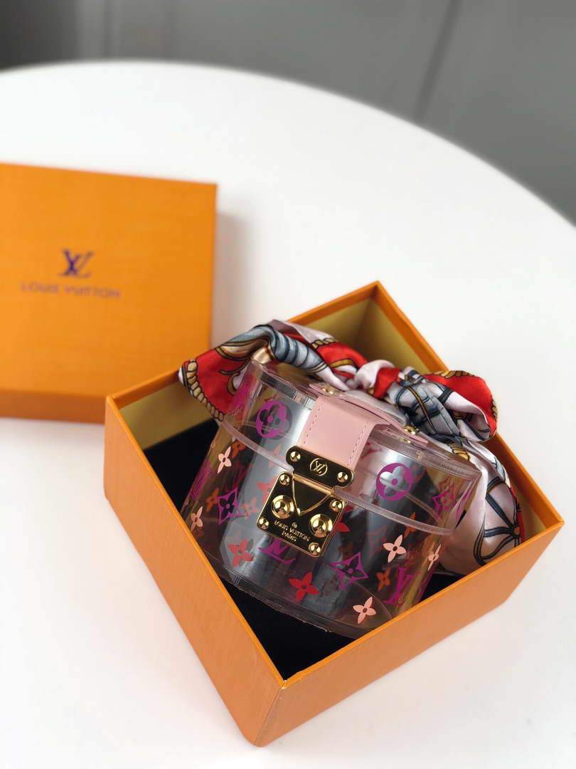 LV GI0203 Louis Vuitton Plexiglass Box Scott Pink