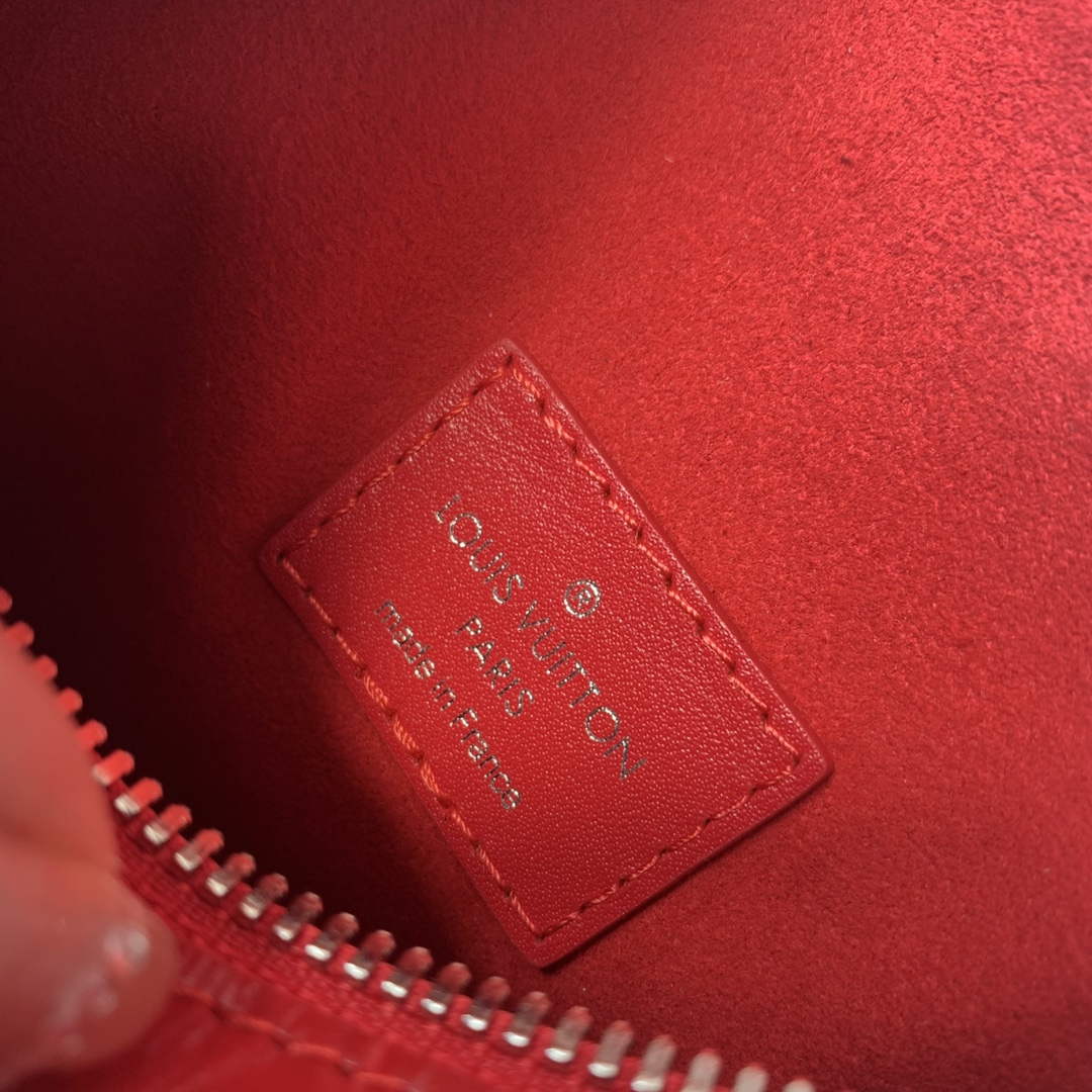 LV M21741 Louis Vuitton Side Trunk PM Bag Red Crocodile pattern