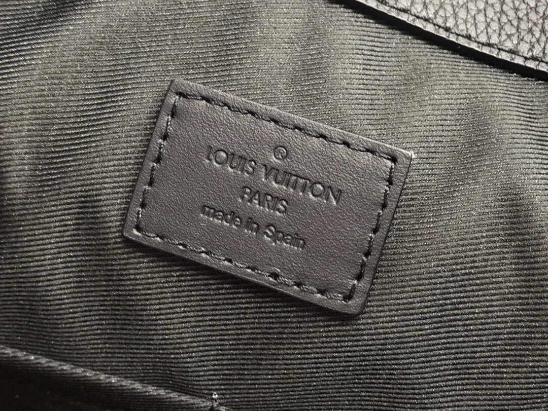 LV M57308 Louis Vuitton Tote Bag Black Grained Calf Leather