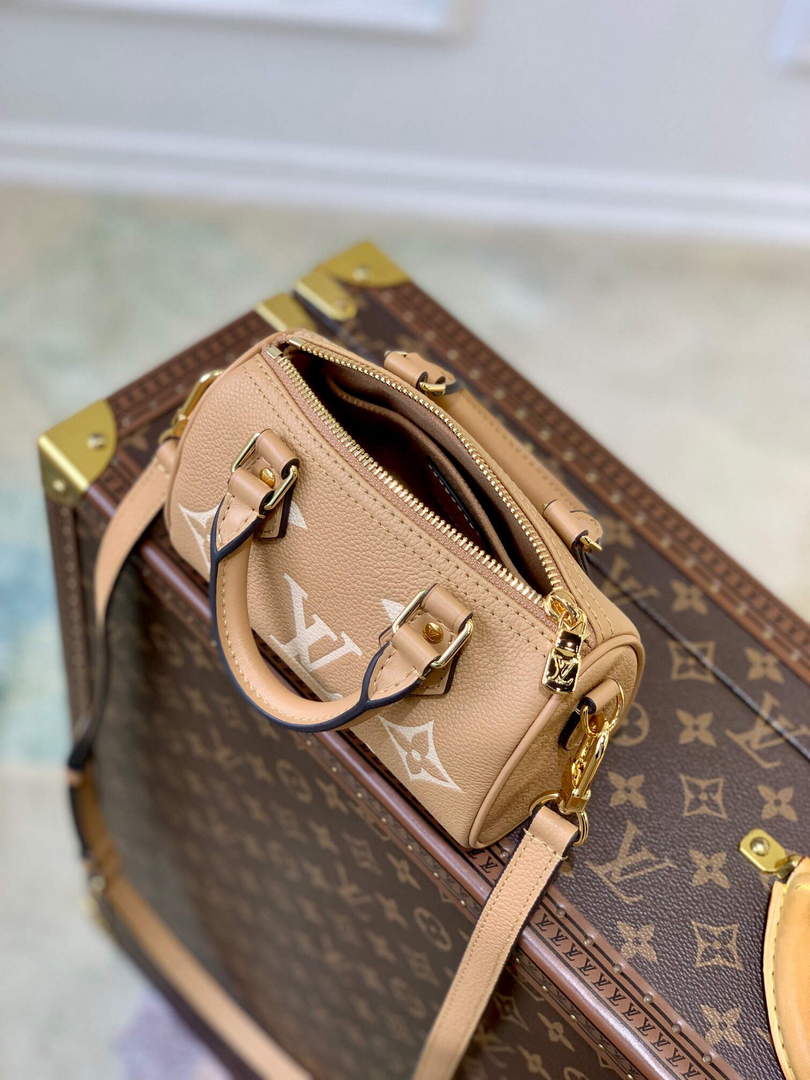 LV M81457 Louis Vuitton Nano Speedy Bag Arizona Beige