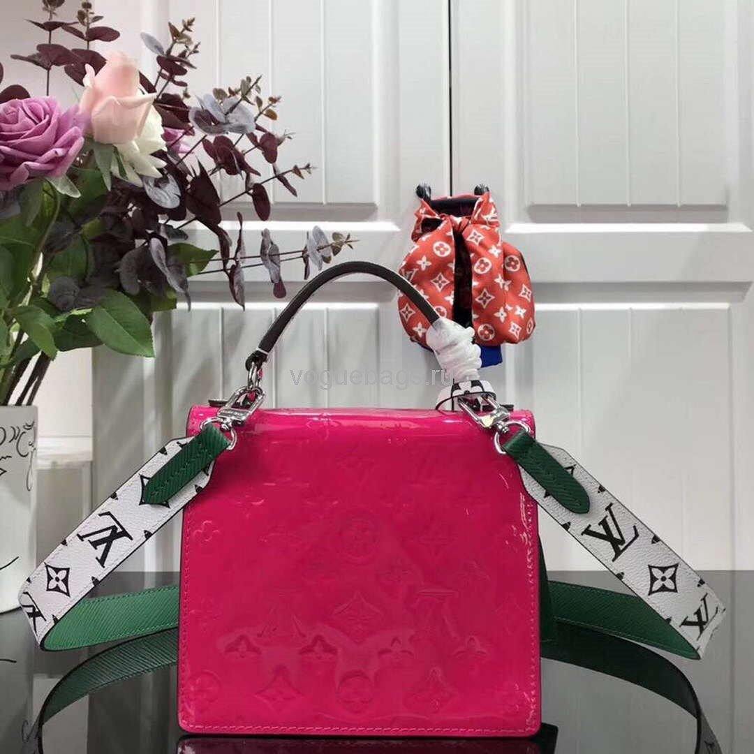 LV M90468 Louis Vuitton Spring Street Monogram Vernis Bag M90505 Plum
