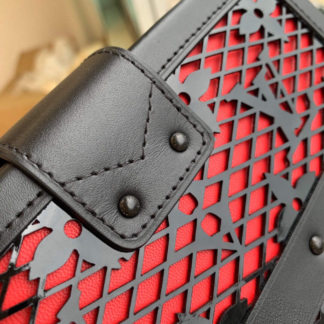 LV M20353 Louis Vuitton Petite Malle Handbag Black