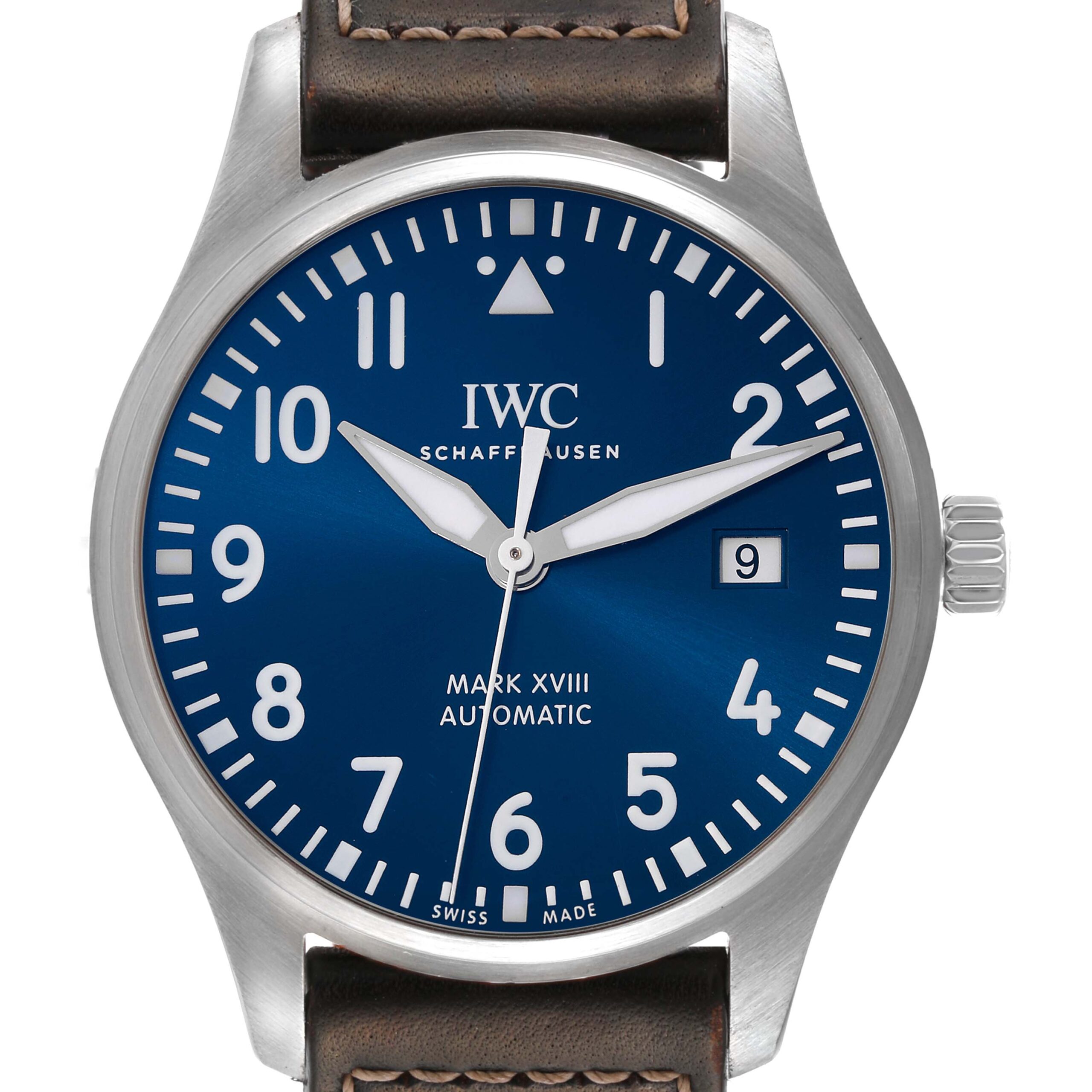IWC Pilot Mark XVIII Le Petit Prince Blue Dial Mens Watch IW327004