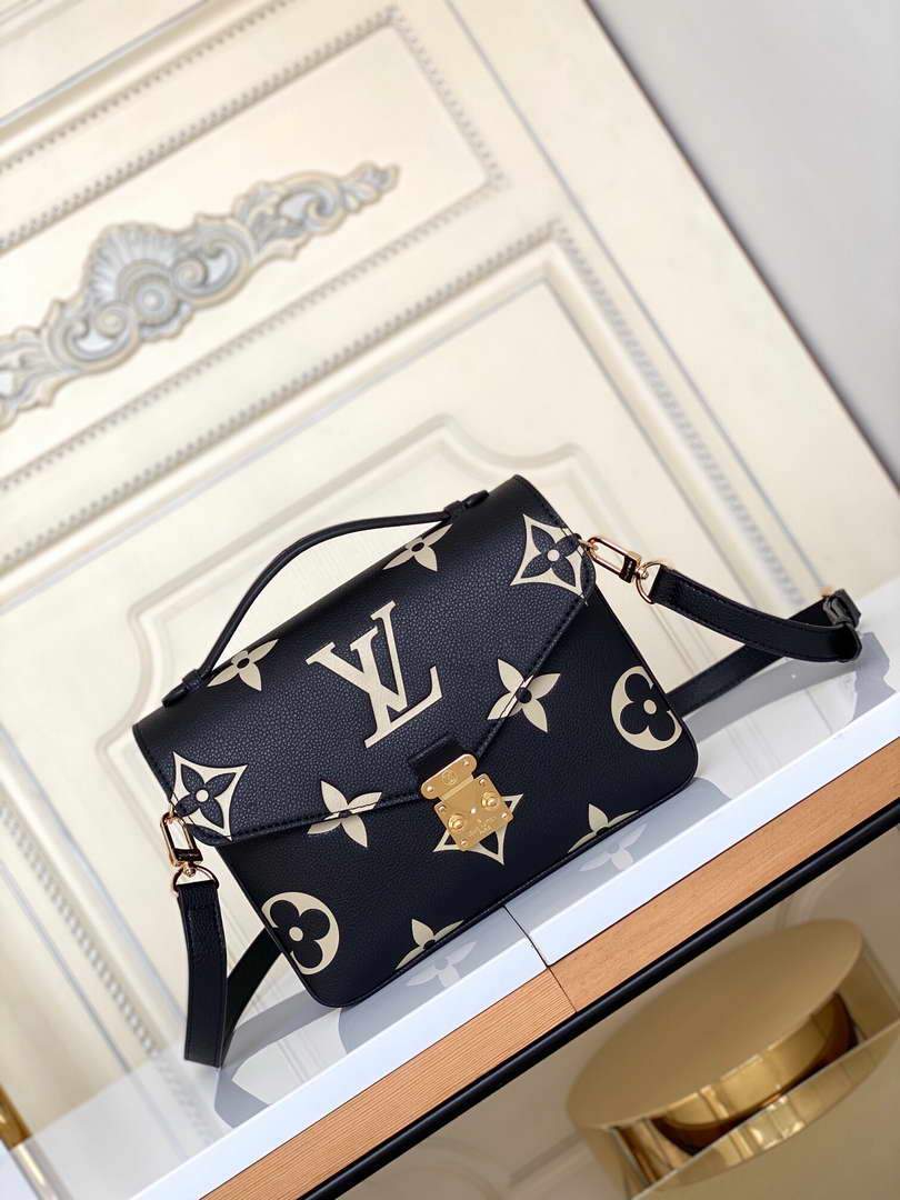 LV M45773 Louis Vuitton Pochette M��tis M45596 Bag Black Beige