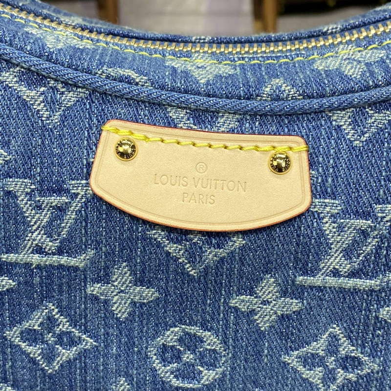 LV M46856 Louis Vuitton Croissant MM Handbag Monogram Denim