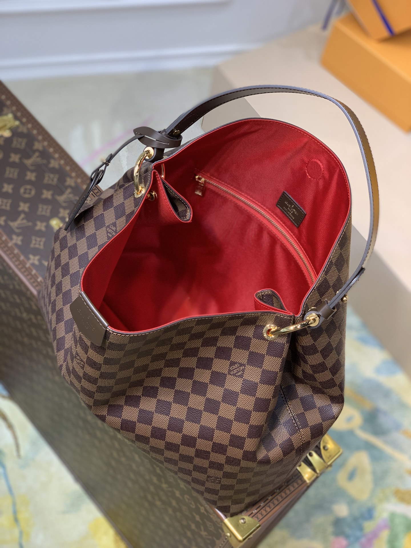 LV N44045 Louis Vuitton Graceful MM N42233 Damier Eb��ne