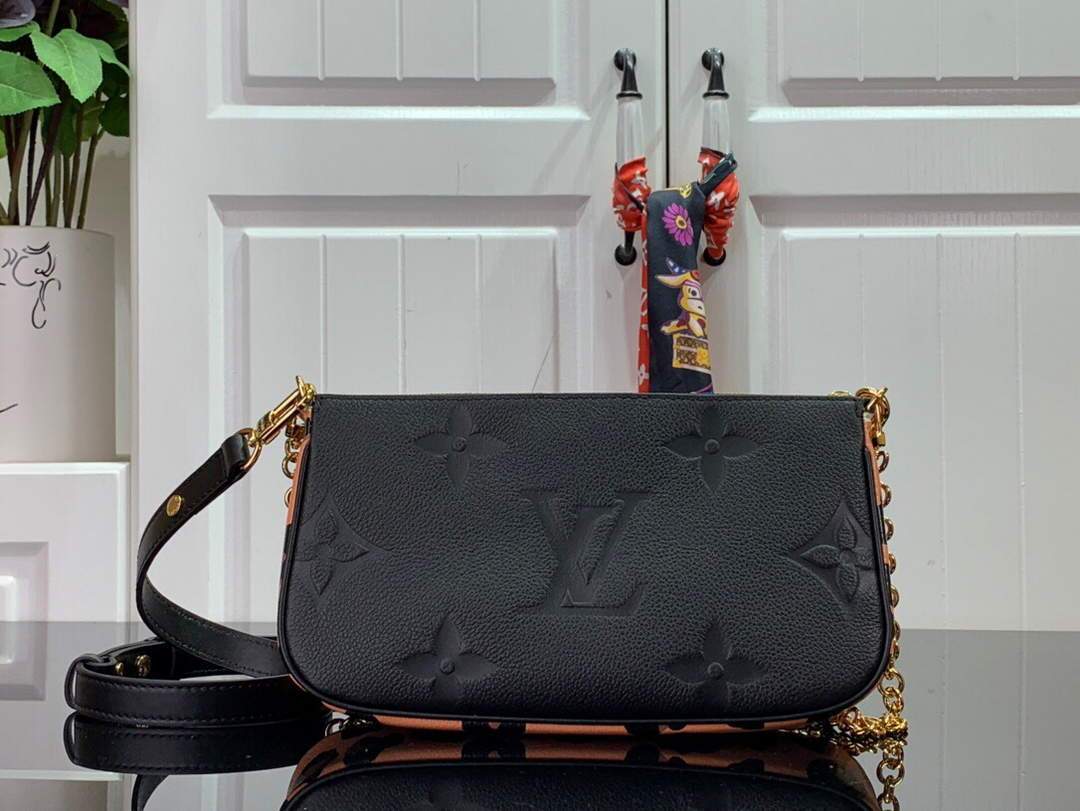LV M45777 Louis Vuitton M80447 M80399 Multi Pochette Accessoires Bag Black