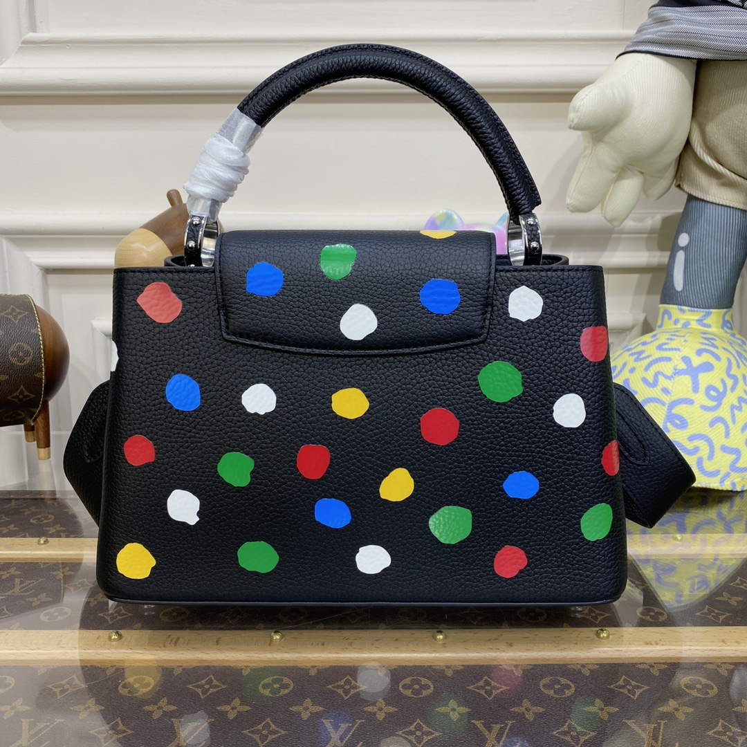 LV M21663 Louis Vuitton LV x YK Capucines MM Bag Black