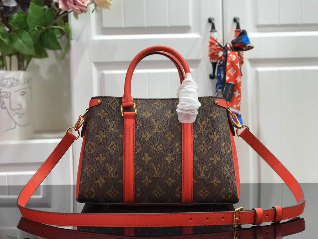 LV M44818 Louis Vuitton Soufflot BB Bag M44817 Monogram Canvas Red