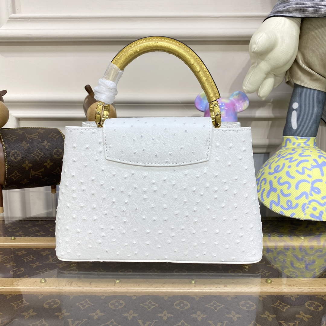 LV N81523 Louis Vuitton Capucines BB Handbag White