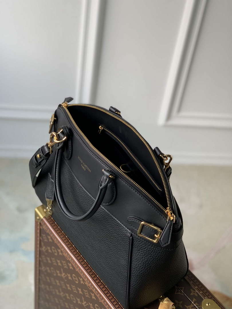 LV M22914 Louis Vuitton Lock It MM Bag Black