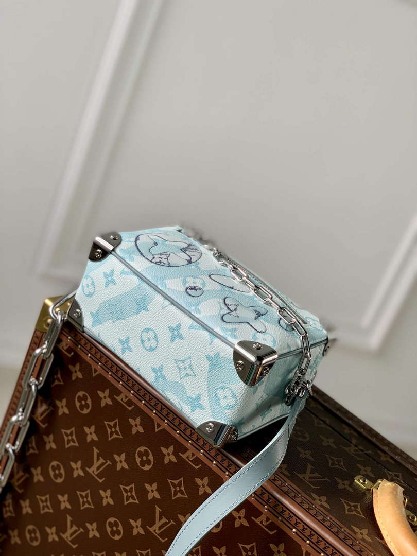 LV M22588 Louis Vuitton Mini Soft Trunk Bag Crystal Blue