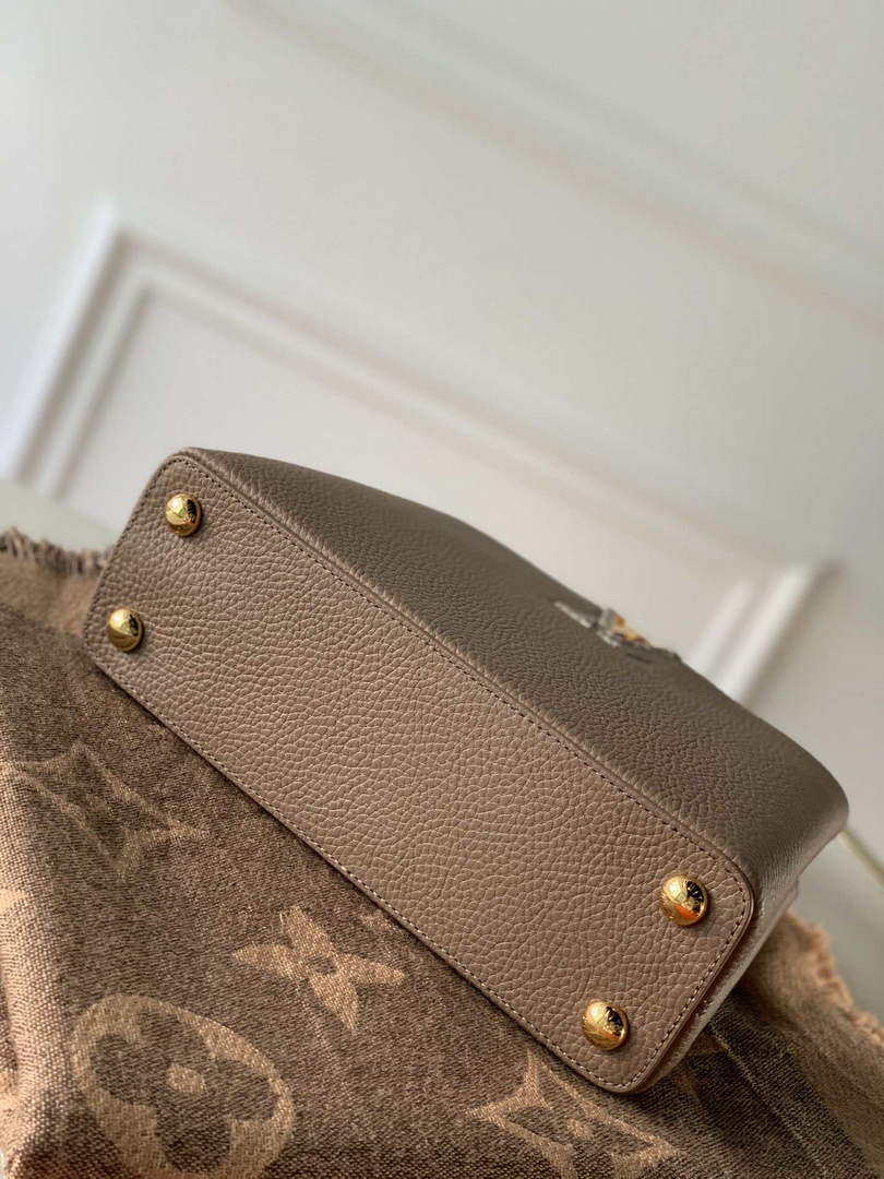 LV M57539 Louis Vuitton Capucines BB Handbag Grey and Pink