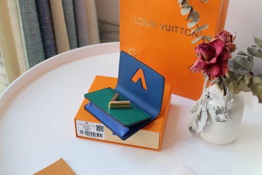 LV M68682 Louis Vuitton Twist Multicartes Wallet Epi Leather Green