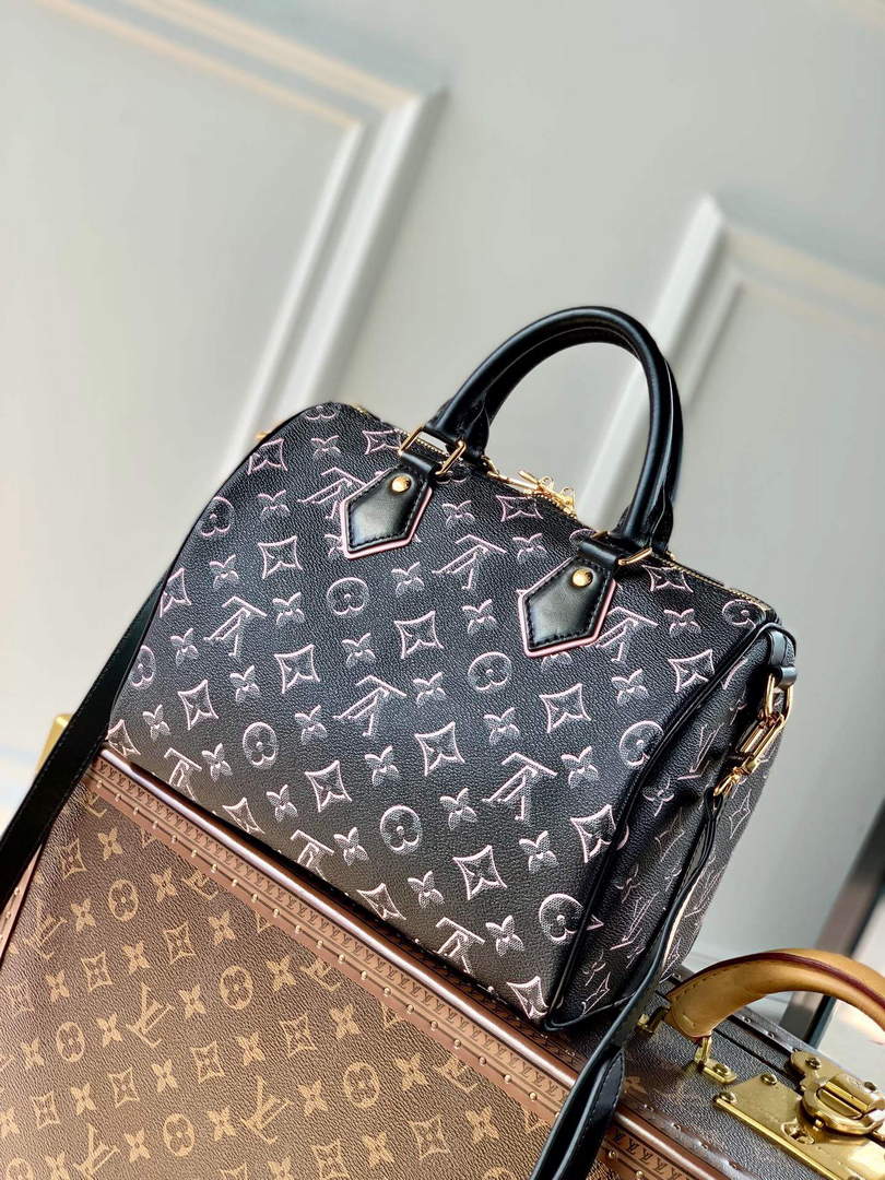 LV M20852 Louis Vuitton Speedy Bandouliere 25 Handbag Black