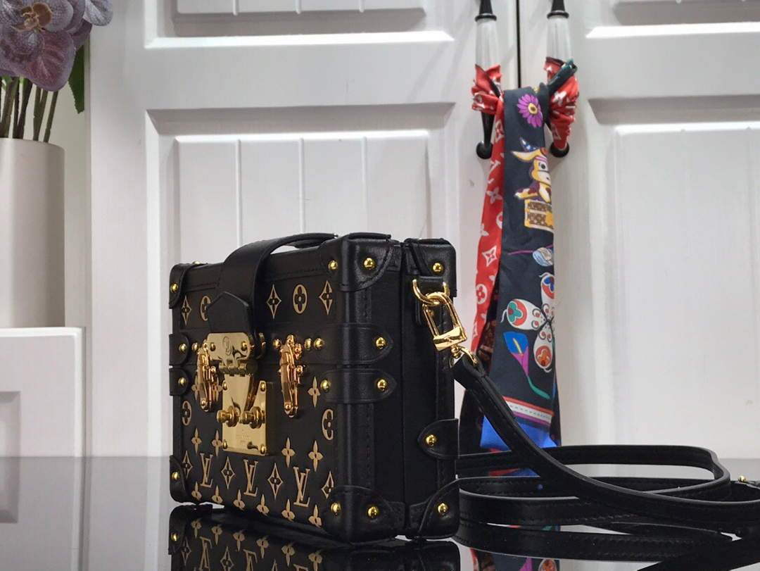 LV M44199 Louis Vuitton Petite Malle Monogram Black
