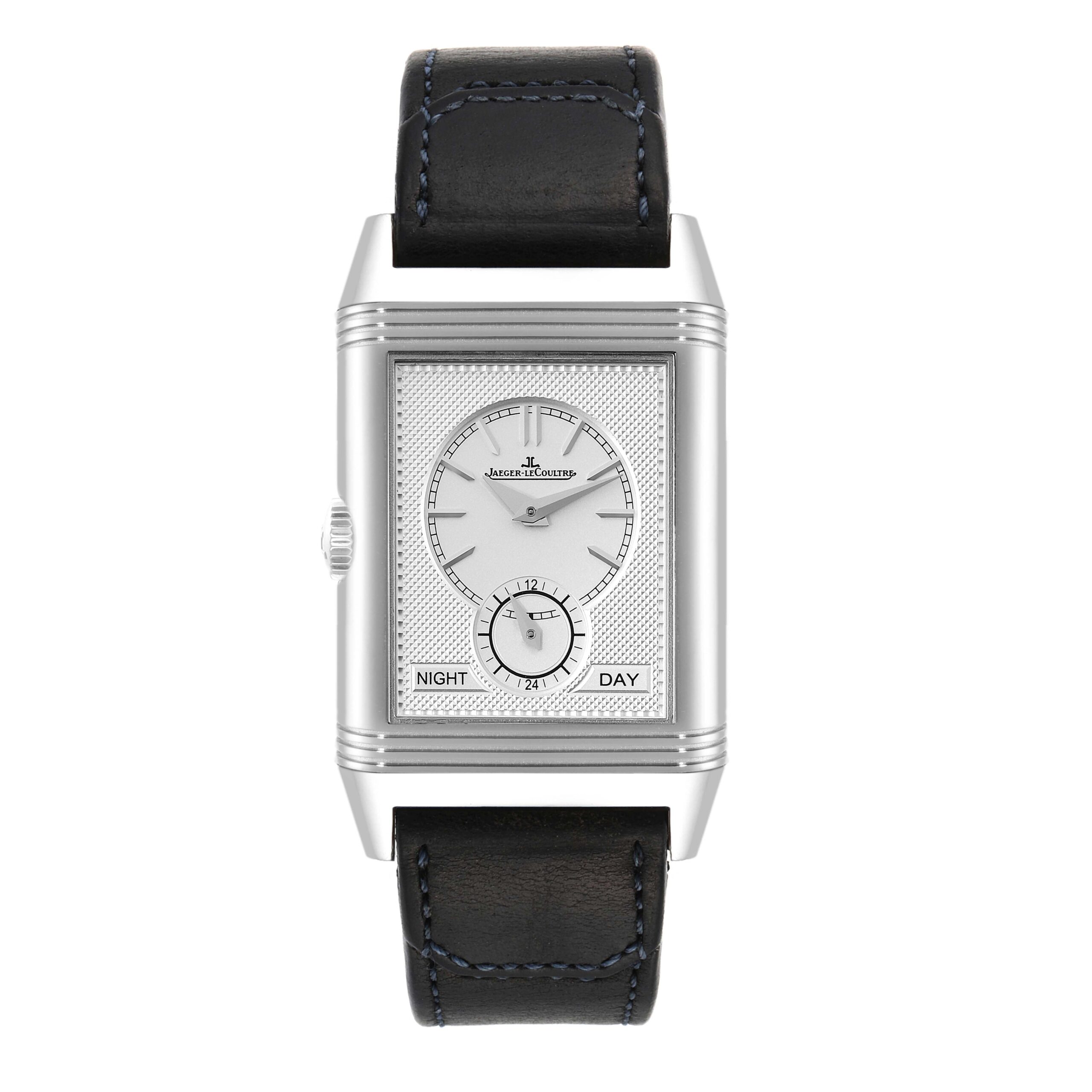 Jaeger LeCoultre Reverso Tribute Duoface Day Night Watch 215.8.D4 Q3988482 Box Papers