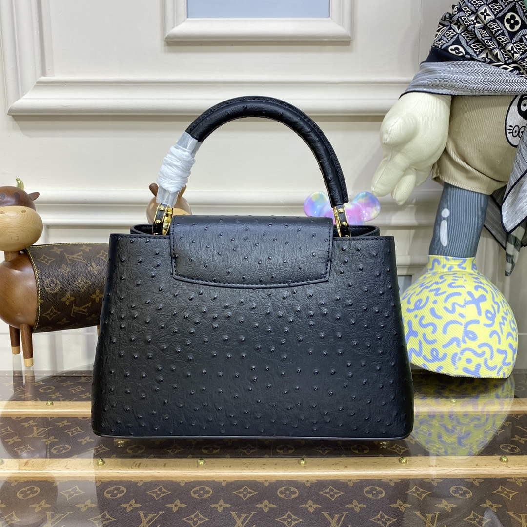 LV N81279 Louis Vuitton Capucines MM Handbag Black