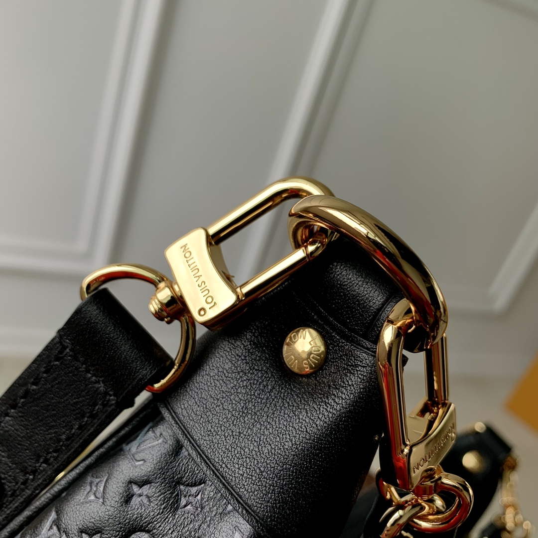 LV M22591 Louis Vuitton Loop Baguette Handbag Black