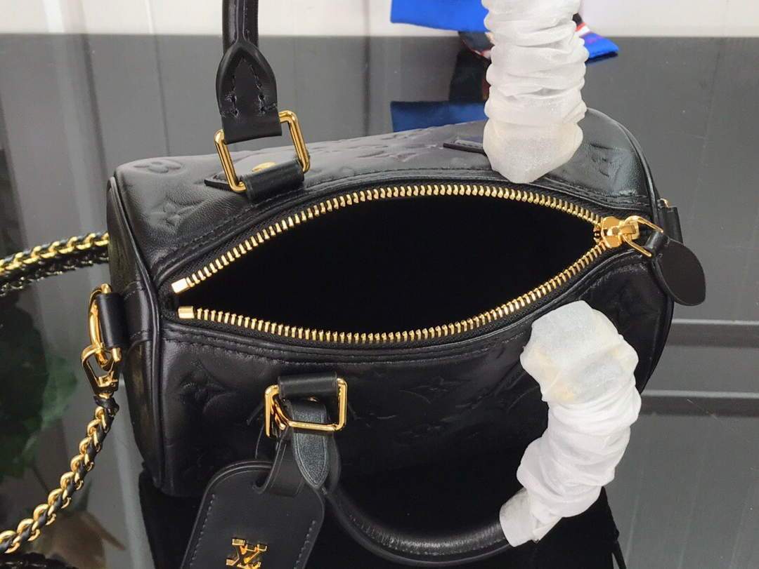 LV M57111 Louis Vuitton Speedy BB Handbag Black