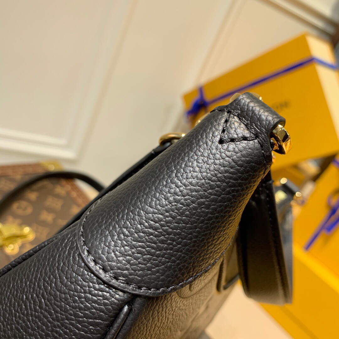 LV M46002 Louis Vuitton Bagatelle Mini Hobo Handbag Black