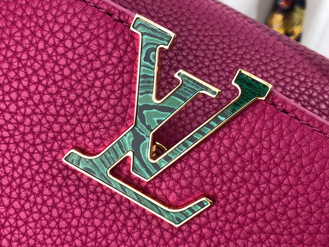 LV M56071 Louis Vuitton Capucines Mini Handbag Deep Rose