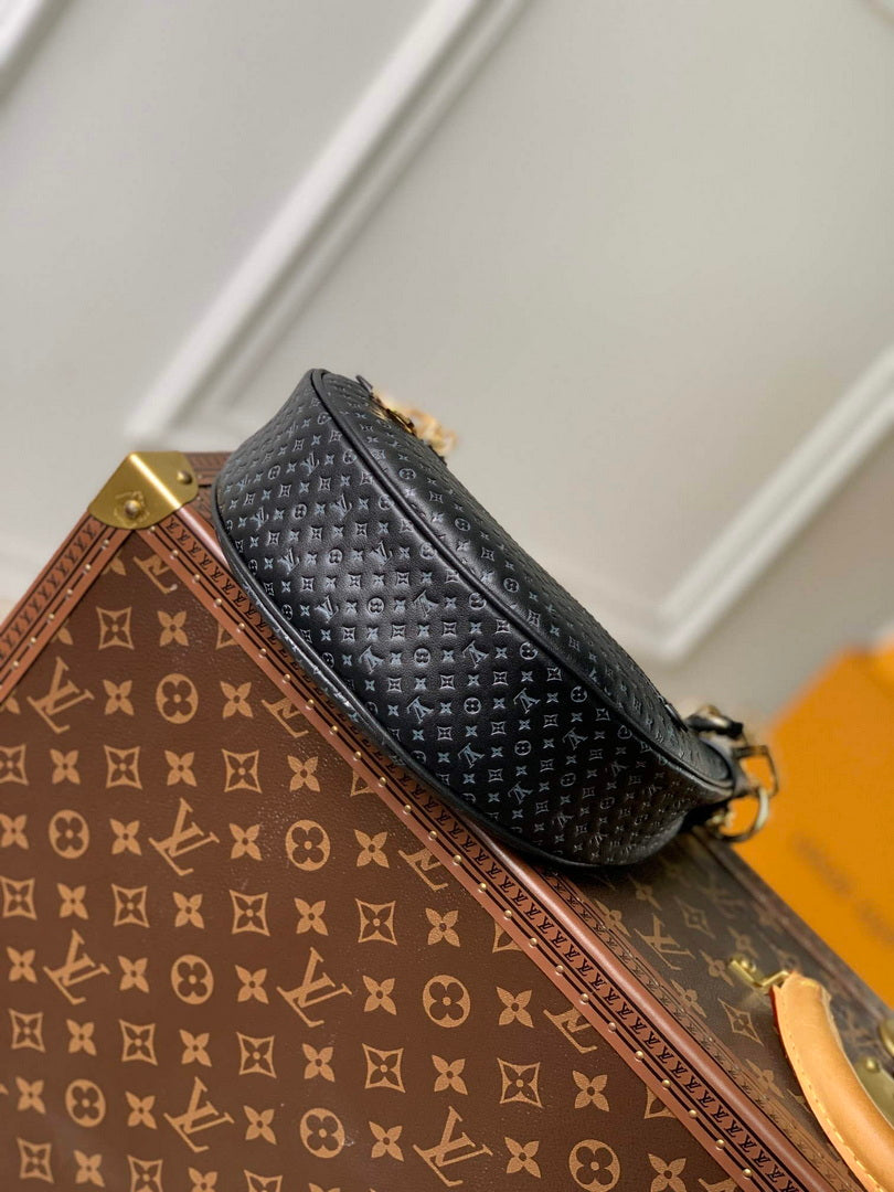 LV M22591 Louis Vuitton Loop Baguette Handbag Black