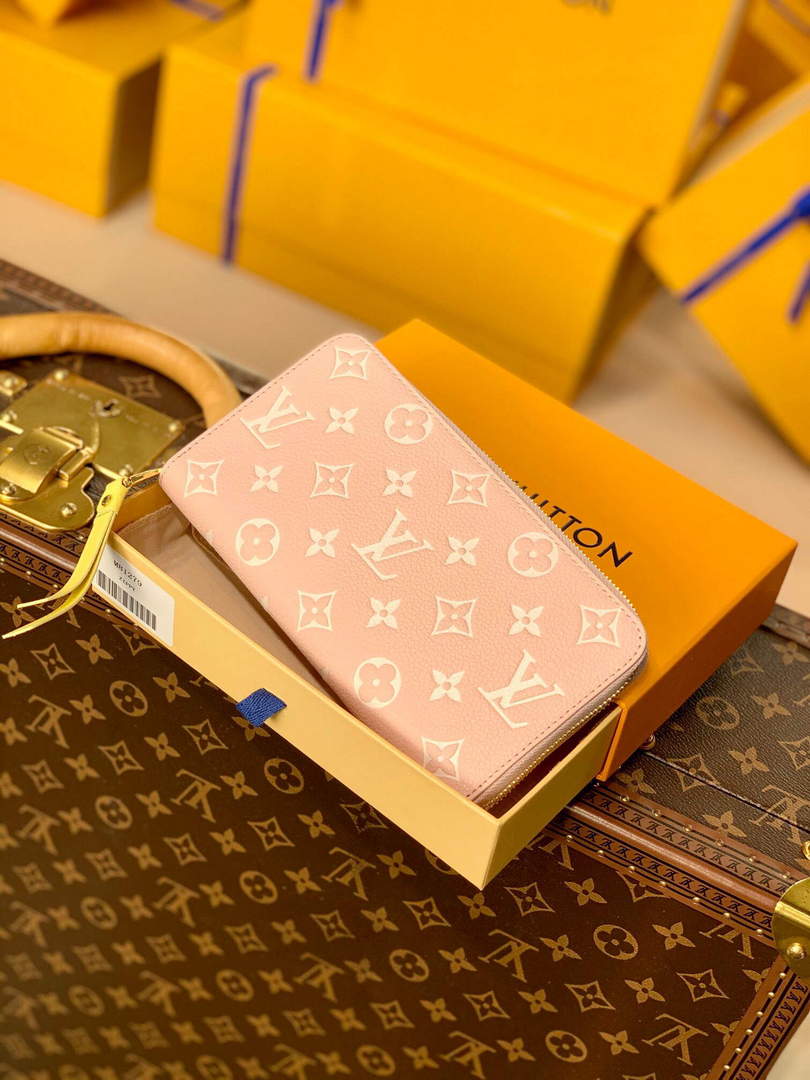 LV M81279 Louis Vuitton Zippy Wallet M81280 Pink